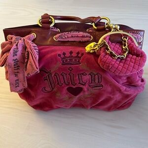 Authentic vintage velour Juicy Couture purse